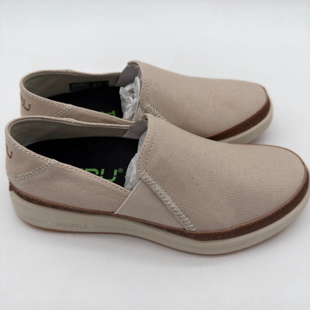 Kuru Cloud Roam Atla Canvas Slip On Tan Comfort Plantar Fasciitis NWOB 6